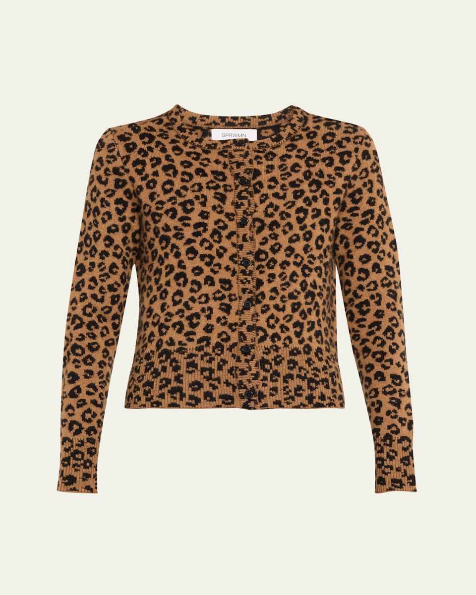 Leopard Cashmere Baby Cardigan