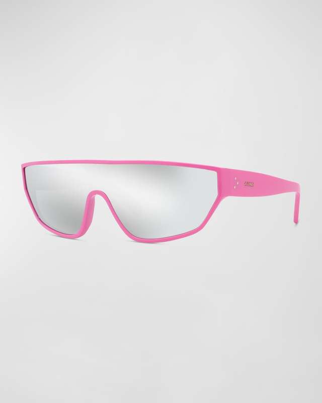 Mirrored Acetate Shield Sunglasses