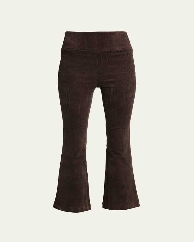 Cropped Flare Corduroy Leggings