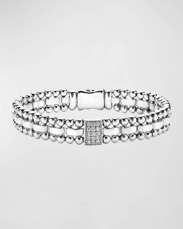 9mm Caviar Spark Bracelet with Diamond Station
