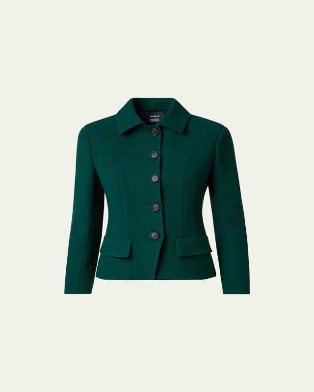 Lea Fitted Wool Short Jacket