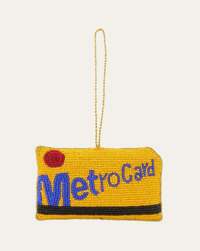Metrocard Beaded Christmas Ornament