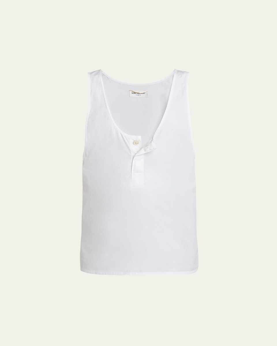 Scoop-Neck Cotton Tank Top