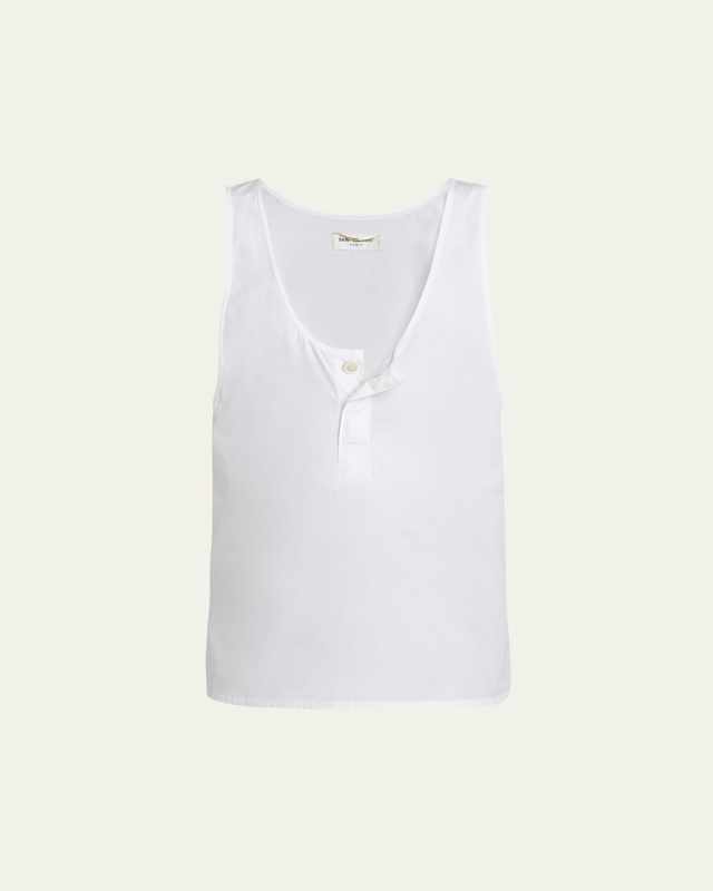 Scoop-Neck Cotton Tank Top