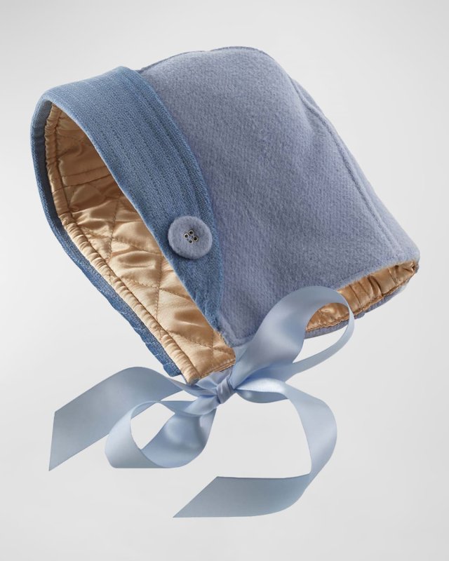 Boy's Classic Wool Bonnet with Straps