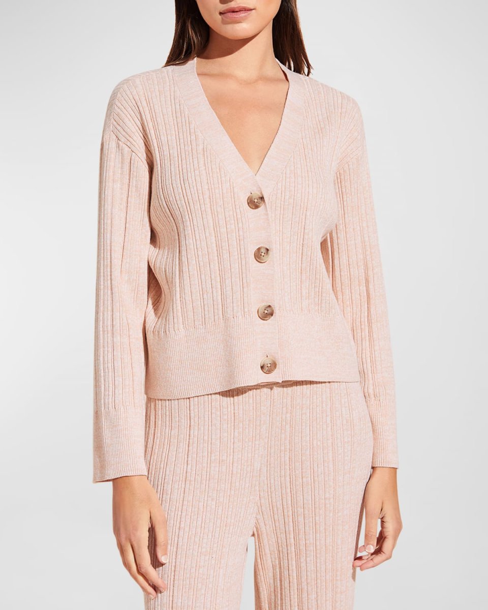 Infinite Ribbed Button-Down Cardigan