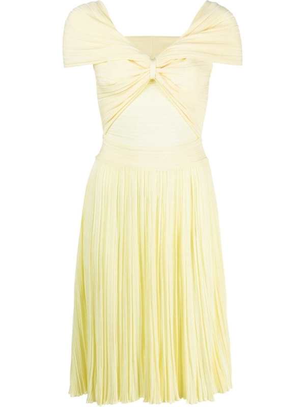 twist-detail flared dress