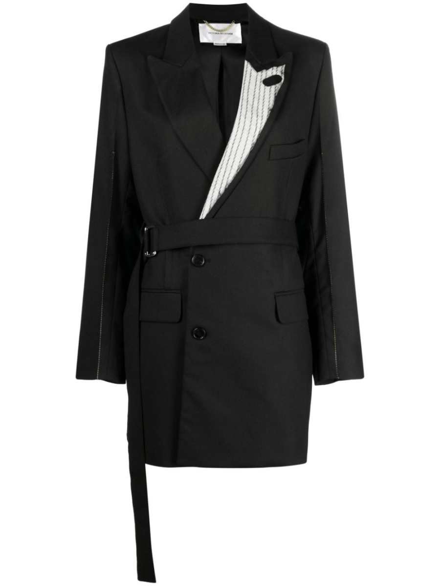 double-breasted tailored minidress