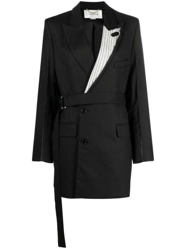 double-breasted tailored minidress