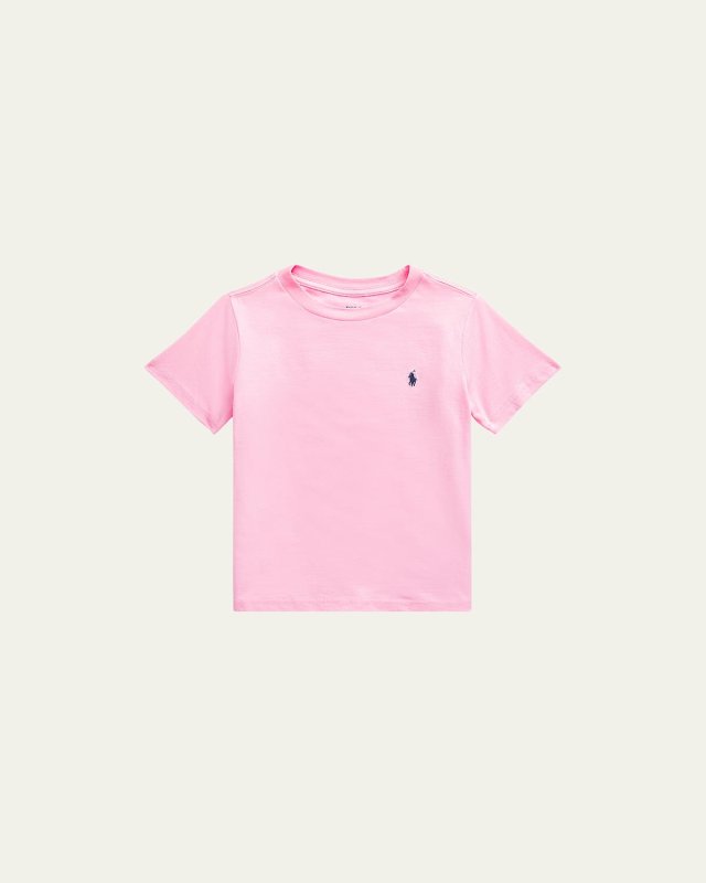 Boy's Cotton Jersey Crewneck Tee, Size 2-4