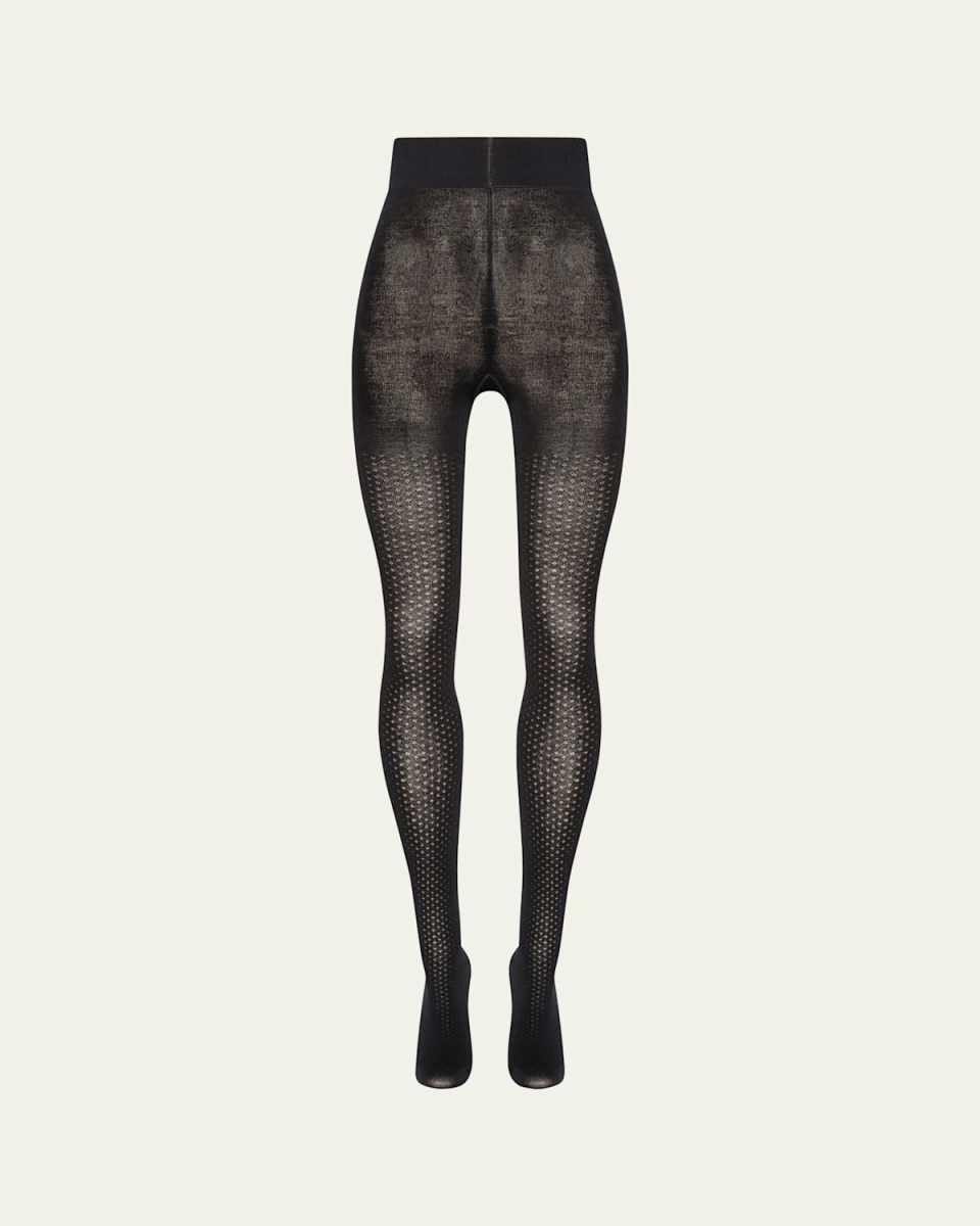 Dotted Jacquard Tights, 100 Deni