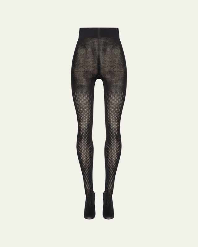 Dotted Jacquard Tights, 100 Deni