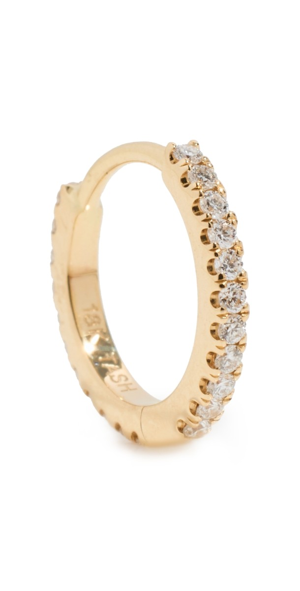 Maria Tash 18k 8mm Diamond Eternity Single Earring Yellow Gold