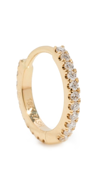 Maria Tash 18k 8mm Diamond Eternity Single Earring Yellow Gold