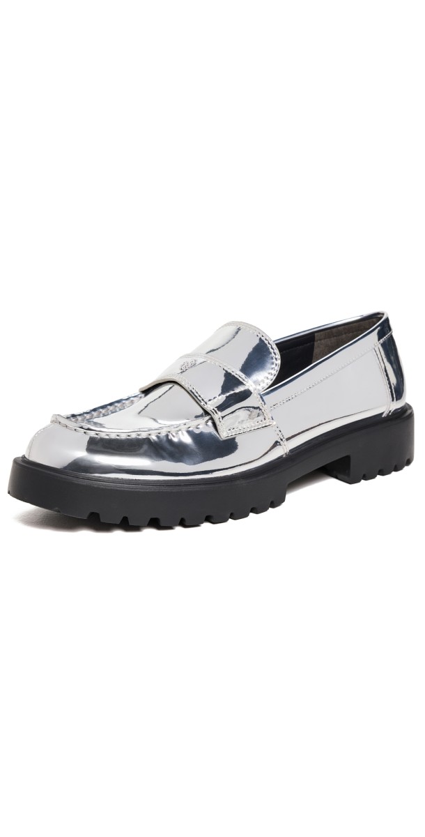 Tory Burch Classic Lug Loafers Argento