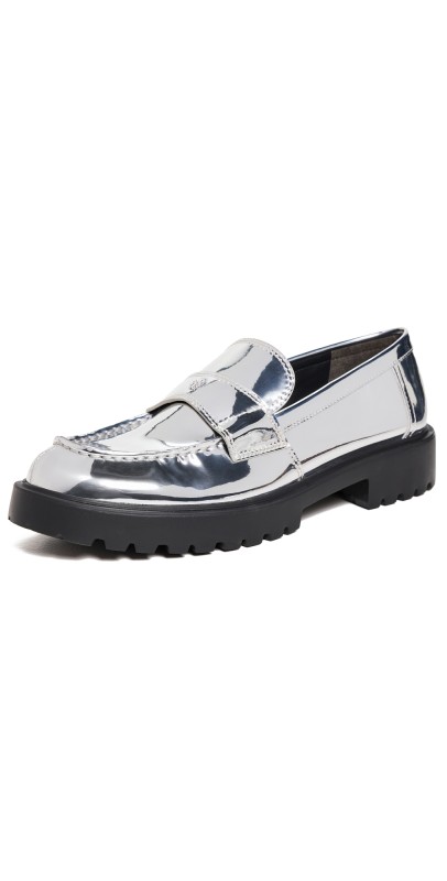 Tory Burch Classic Lug Loafers Argento