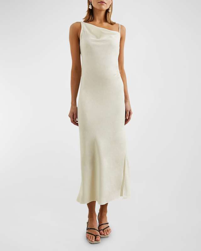 Jackie Asymmetric Midi Slip Dress