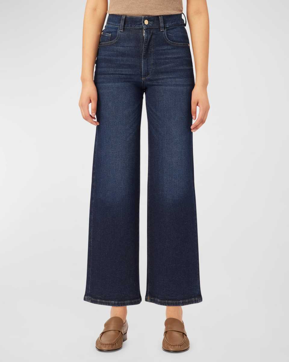 Hepburn Wide-Leg Vintage Ankle Jeans