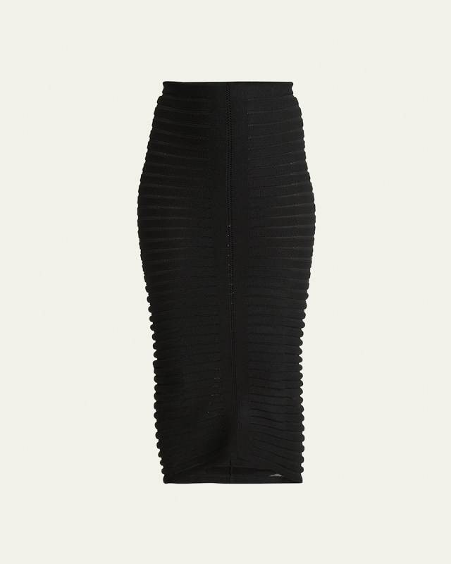 Skeleton Pencil Midi Skirt