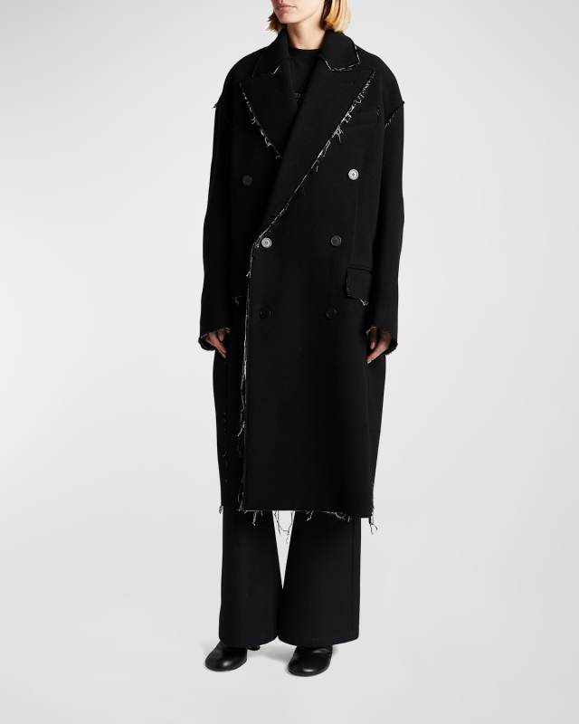 Buffalo Check Lined Double-Breasted Coat
