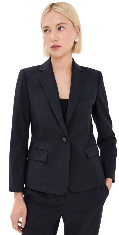 Theory 1 Button Slim Jacket Deep Navy