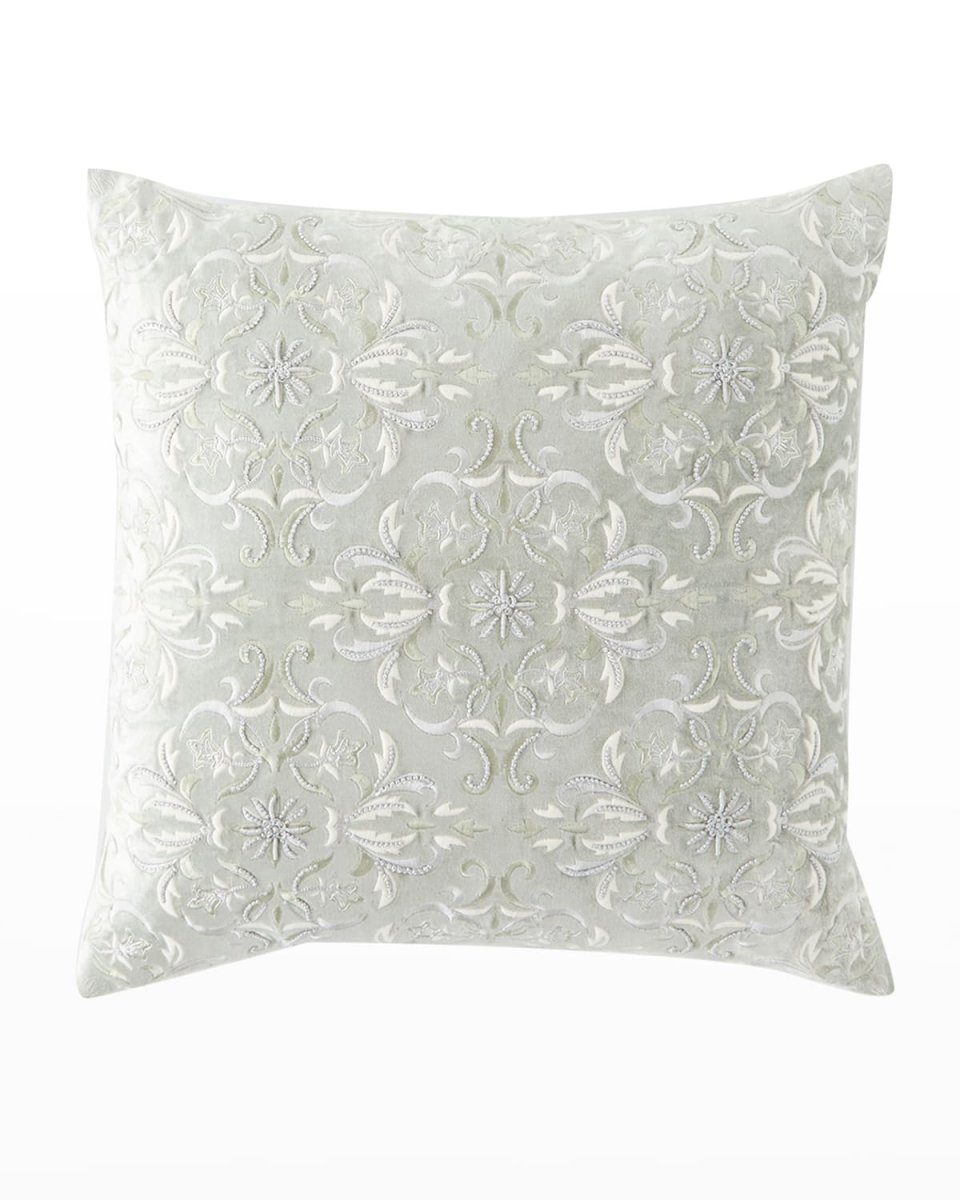 Velvet Medallions Decorative Pillow - 22"