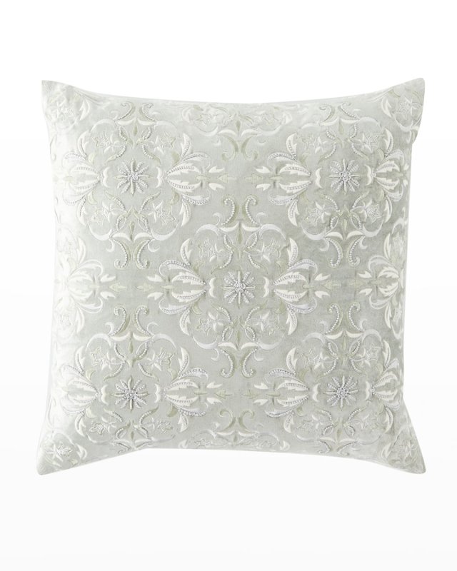 Velvet Medallions Decorative Pillow - 22"