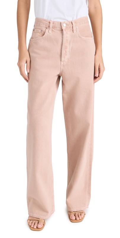 AGOLDE Low Slung Baggy Jeans Pink Salt
