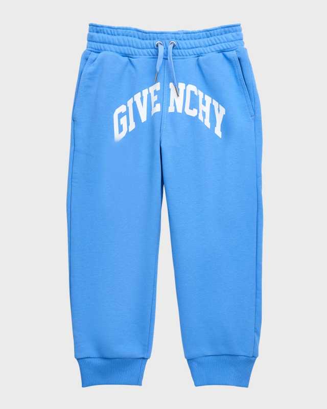 Boy's Logo-Print Drawstring Jogging Pants, Size 4-6