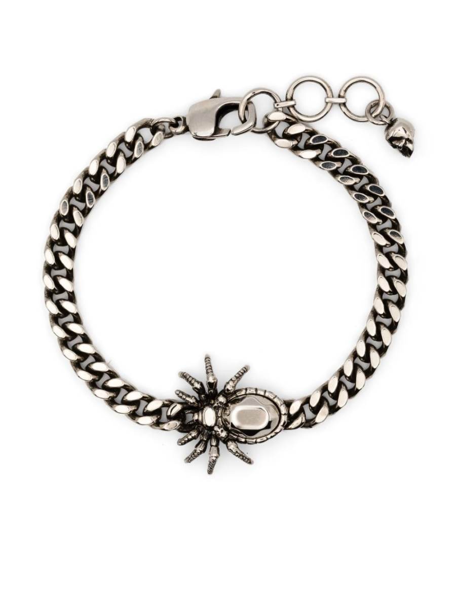 Spider-appliqué chain bracelet