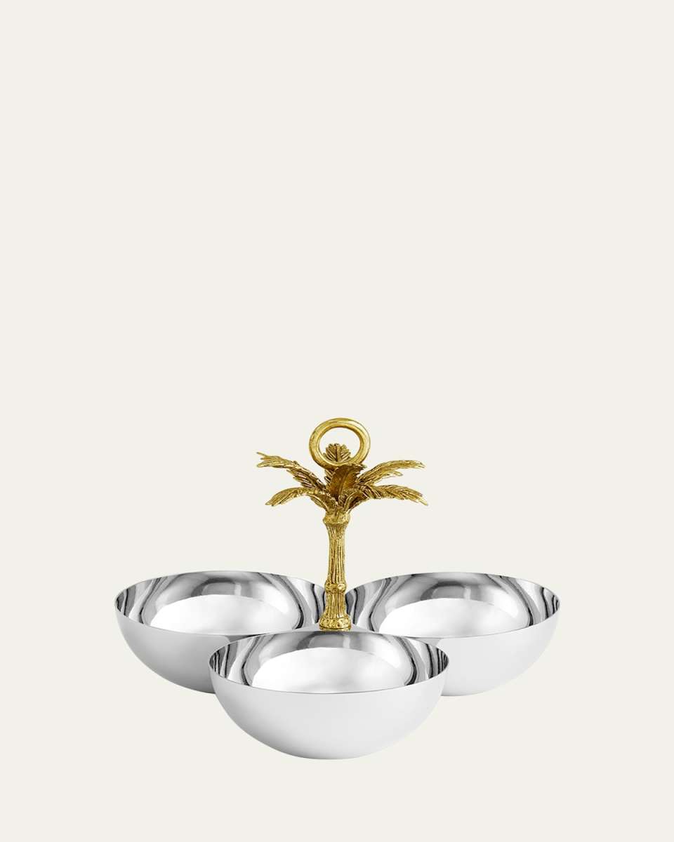 Palm Triple Bowl