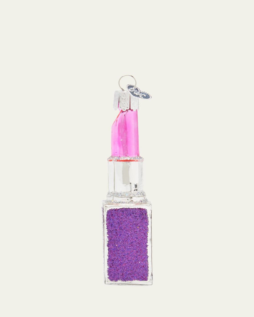 Pink Lipstick Holiday Ornament