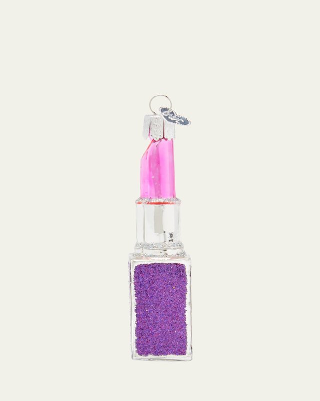 Pink Lipstick Holiday Ornament