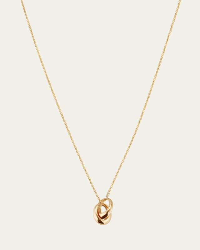 18K Micro Crescent Links Necklace