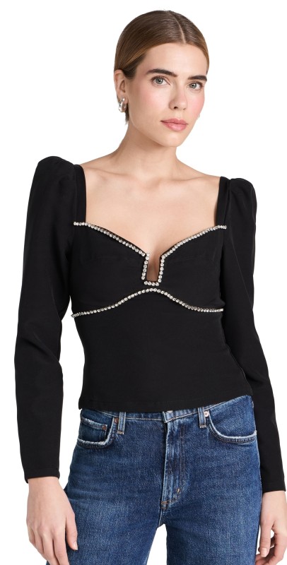 ASTR the Label Anabelle Top Black