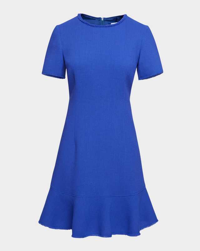 Manta Fringe-Trim Tweed Mini Dress