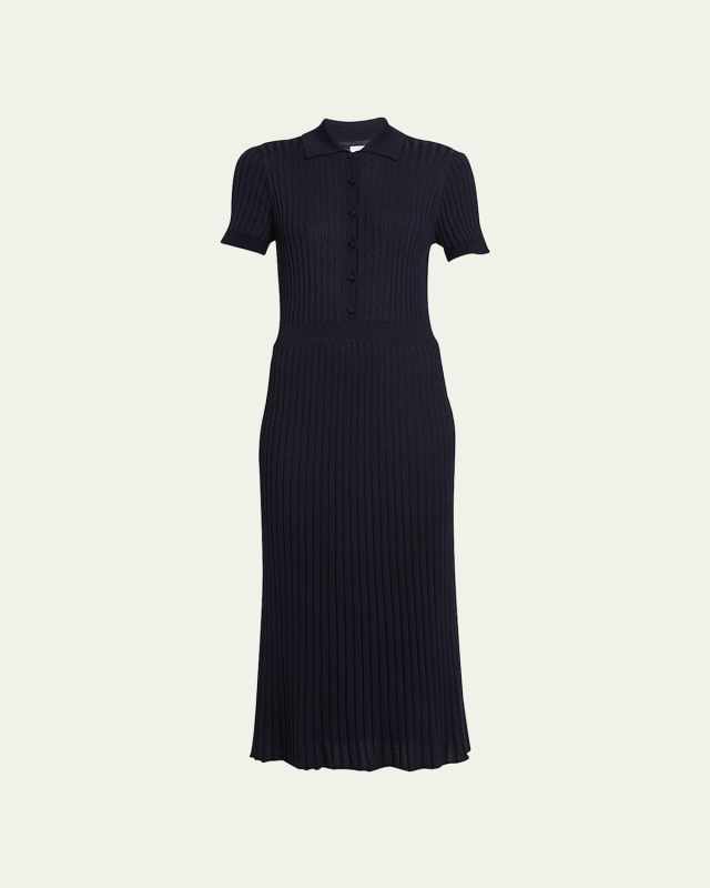Amor Polo Ribbed Cashmere Dress