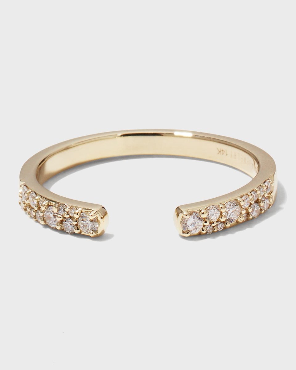 Skinny Flawless Echo 14k Scattered Diamond Ring
