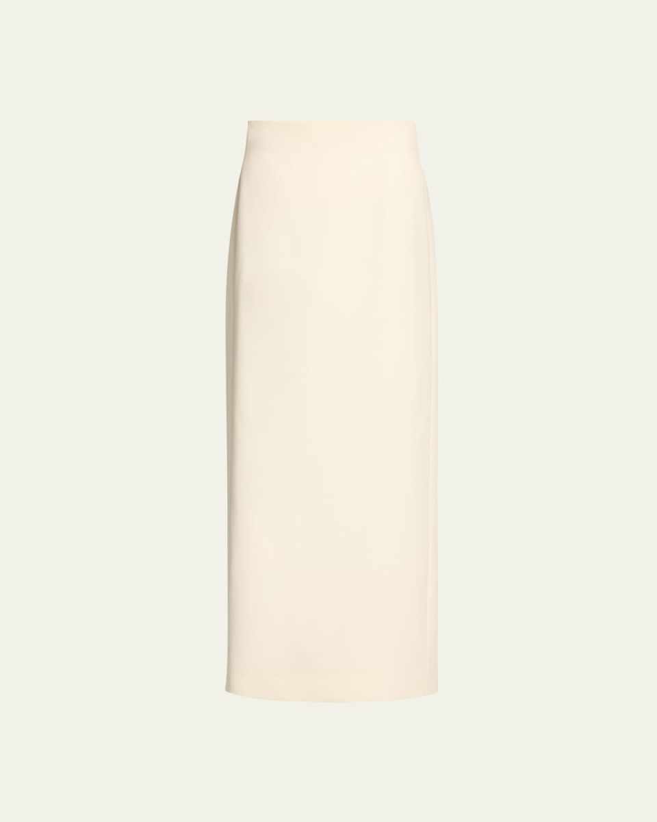 Long Column Wool Skirt
