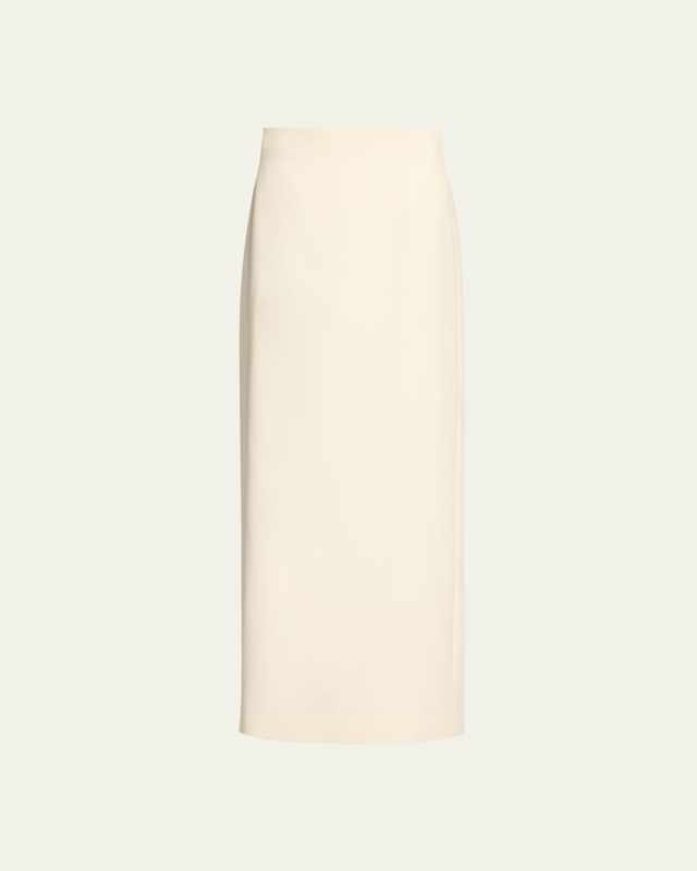 Long Column Wool Skirt