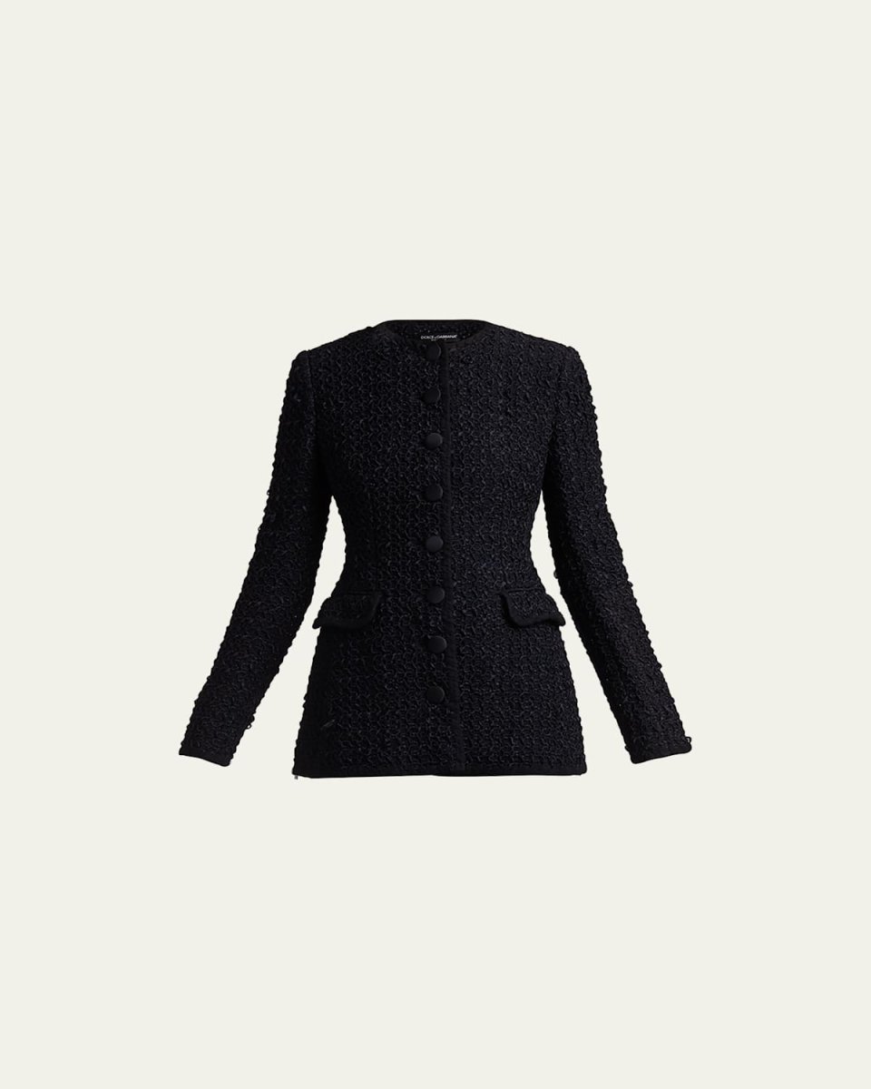 Single-Breasted Tweed Jacket