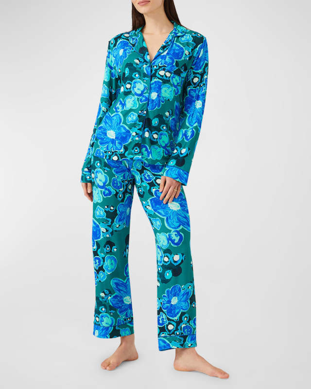 Sofia Cropped Floral-Print Jersey Pajama Set