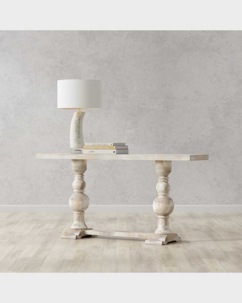 Double Pedestal Console Table