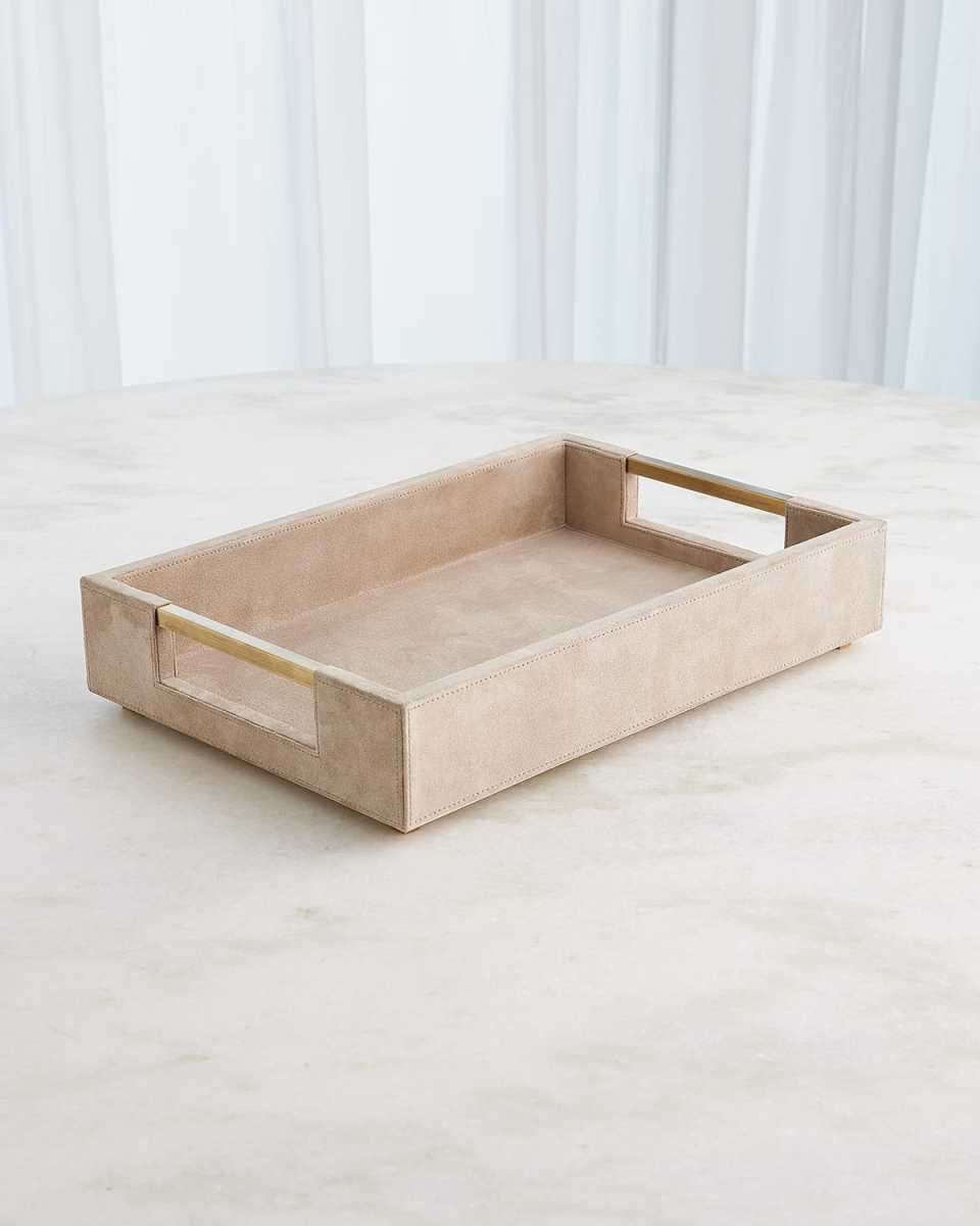 Posh Suede Tray, 18" x 12"