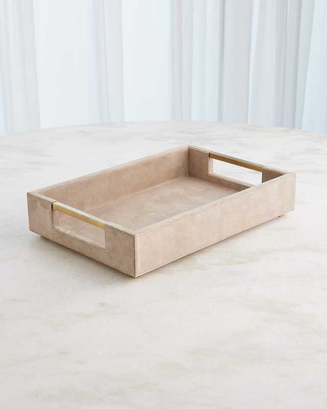 Posh Suede Tray, 18" x 12"