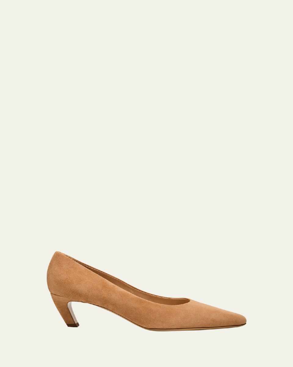 Peggy Suede Kitten-Heel Pumps