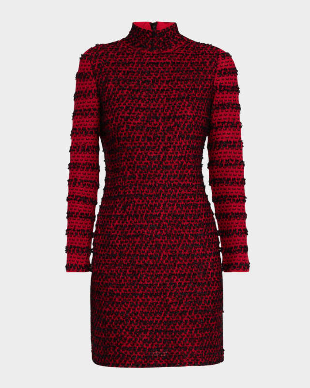 Two-Toned Eyelash Knit Mini Dress