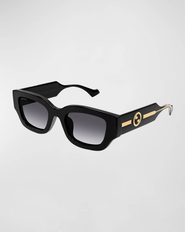 GG Logo Plastic Rectangle Sunglasses