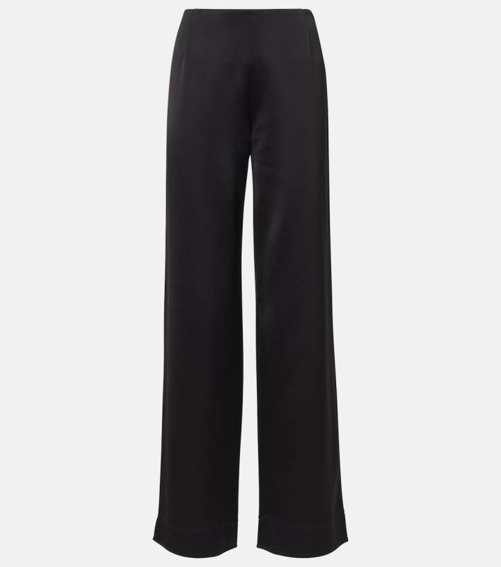 Toteme High-rise satin wide-leg pants