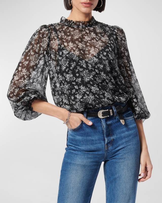 Nelly Floral Chiffon Top